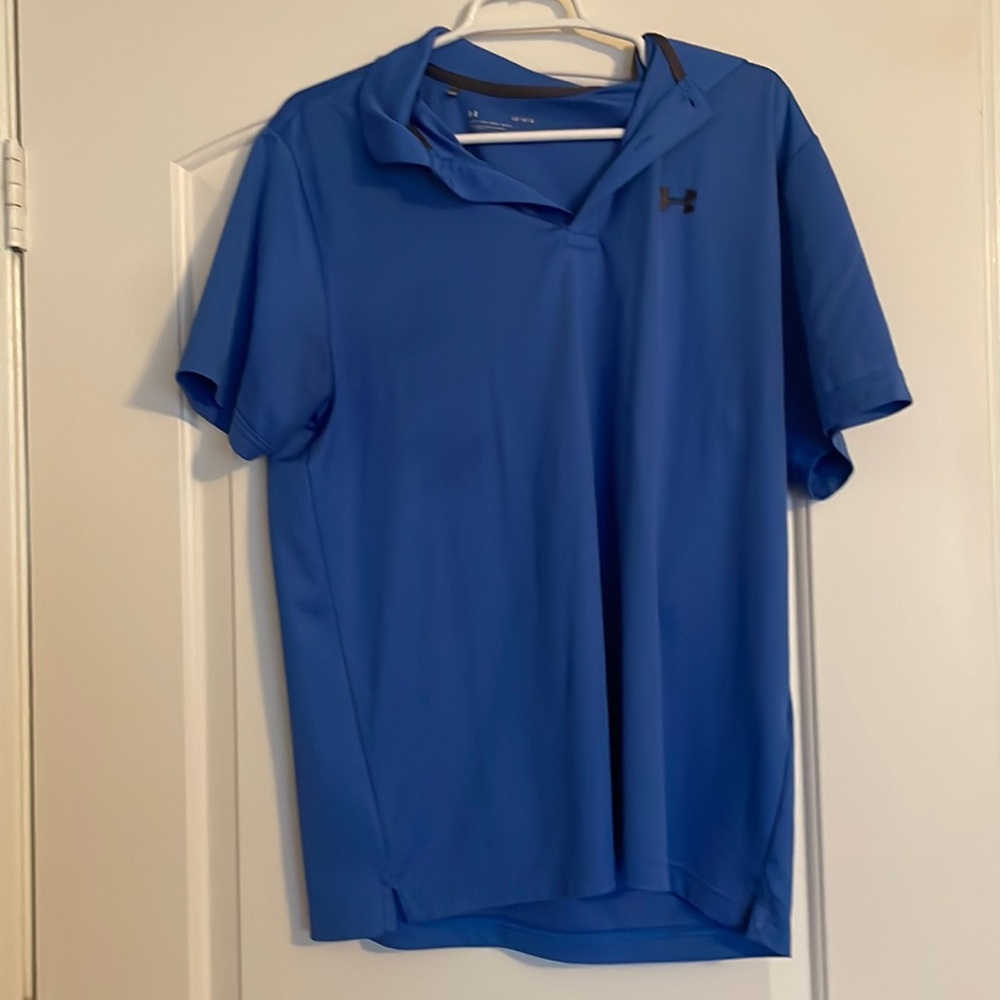 Men’s Blue Under Armour Golf Polo Size Large